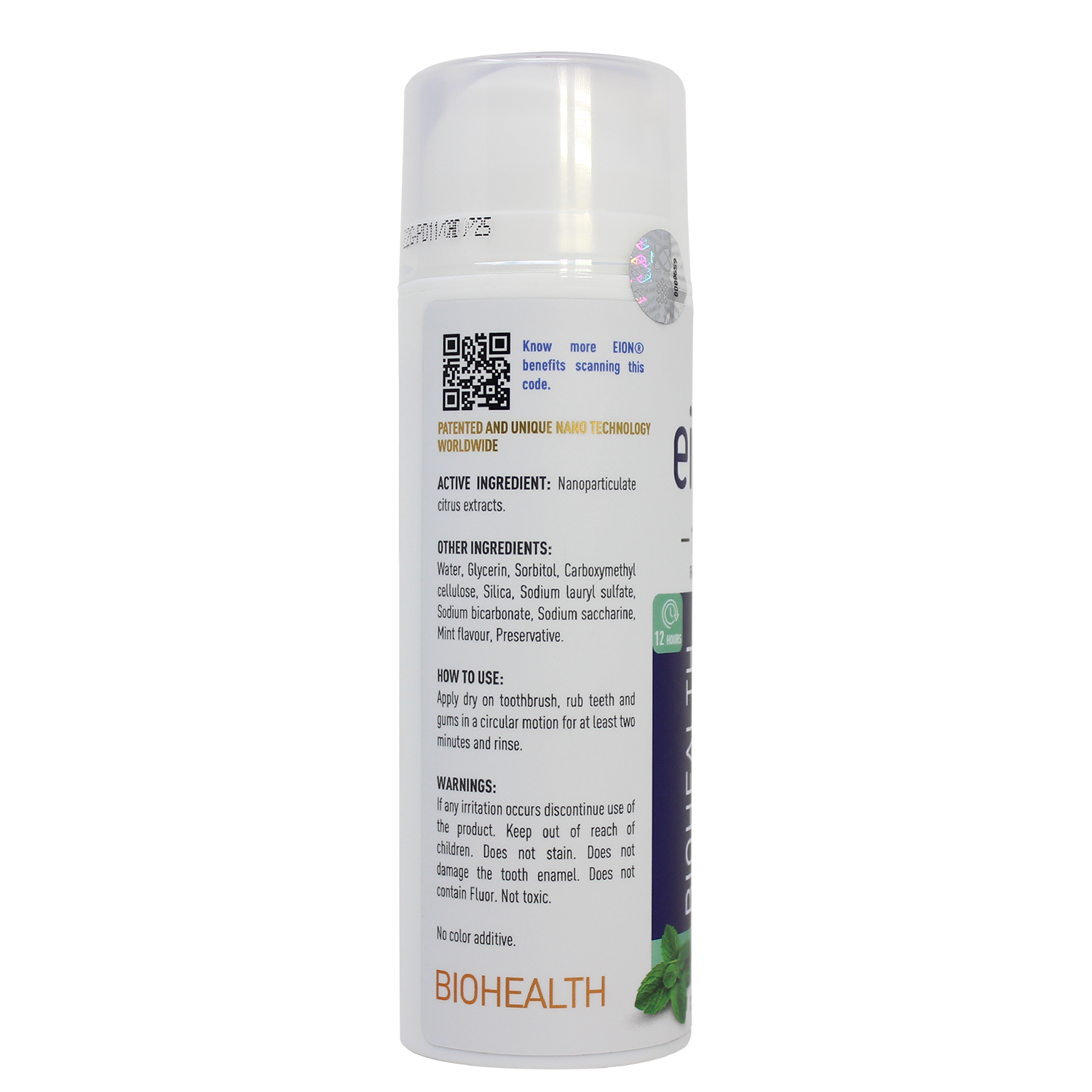 BIOHEALTH EION® TOOTHPASTE 150 ml.