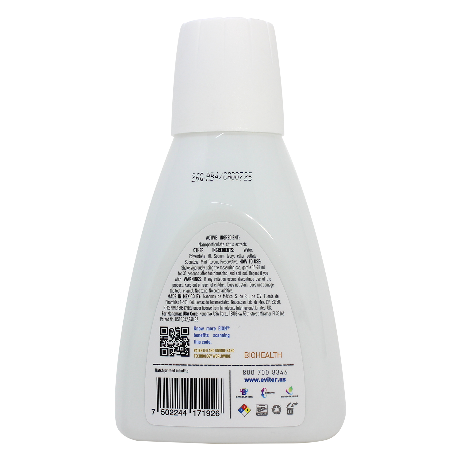 BIOHEALTH EION® MOUTH WASH 500 ml.